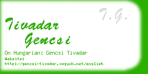 tivadar gencsi business card